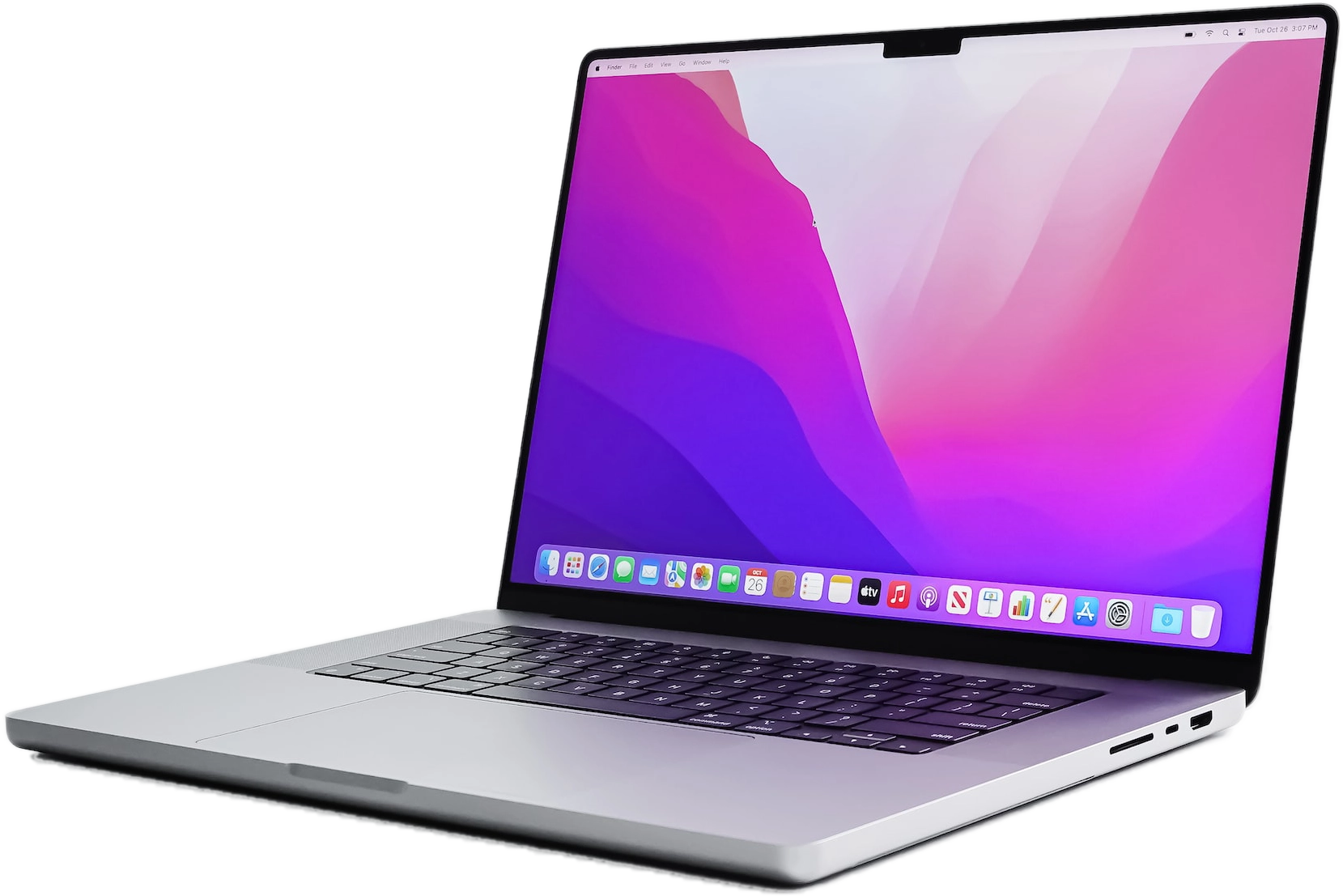 En macbook i et hvidt rum