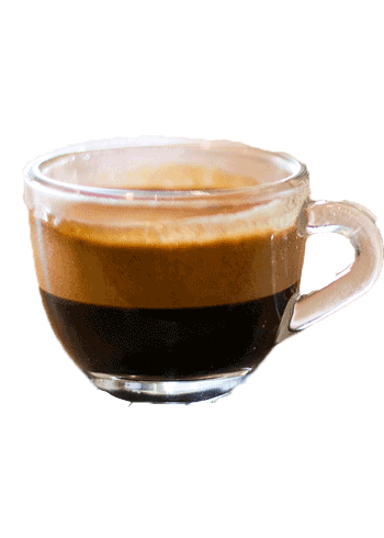 Espresso i et tranperant glas