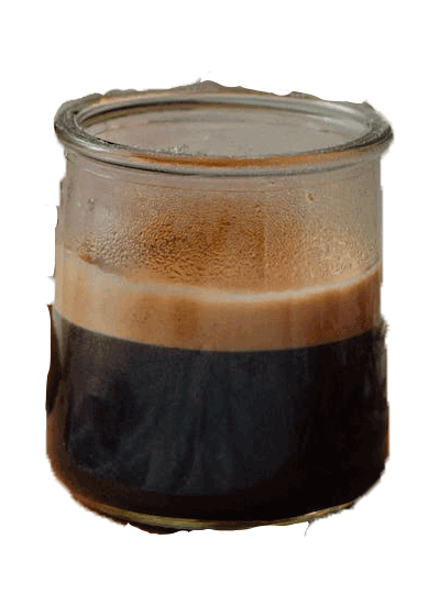americano i et gennemsigtigt glas