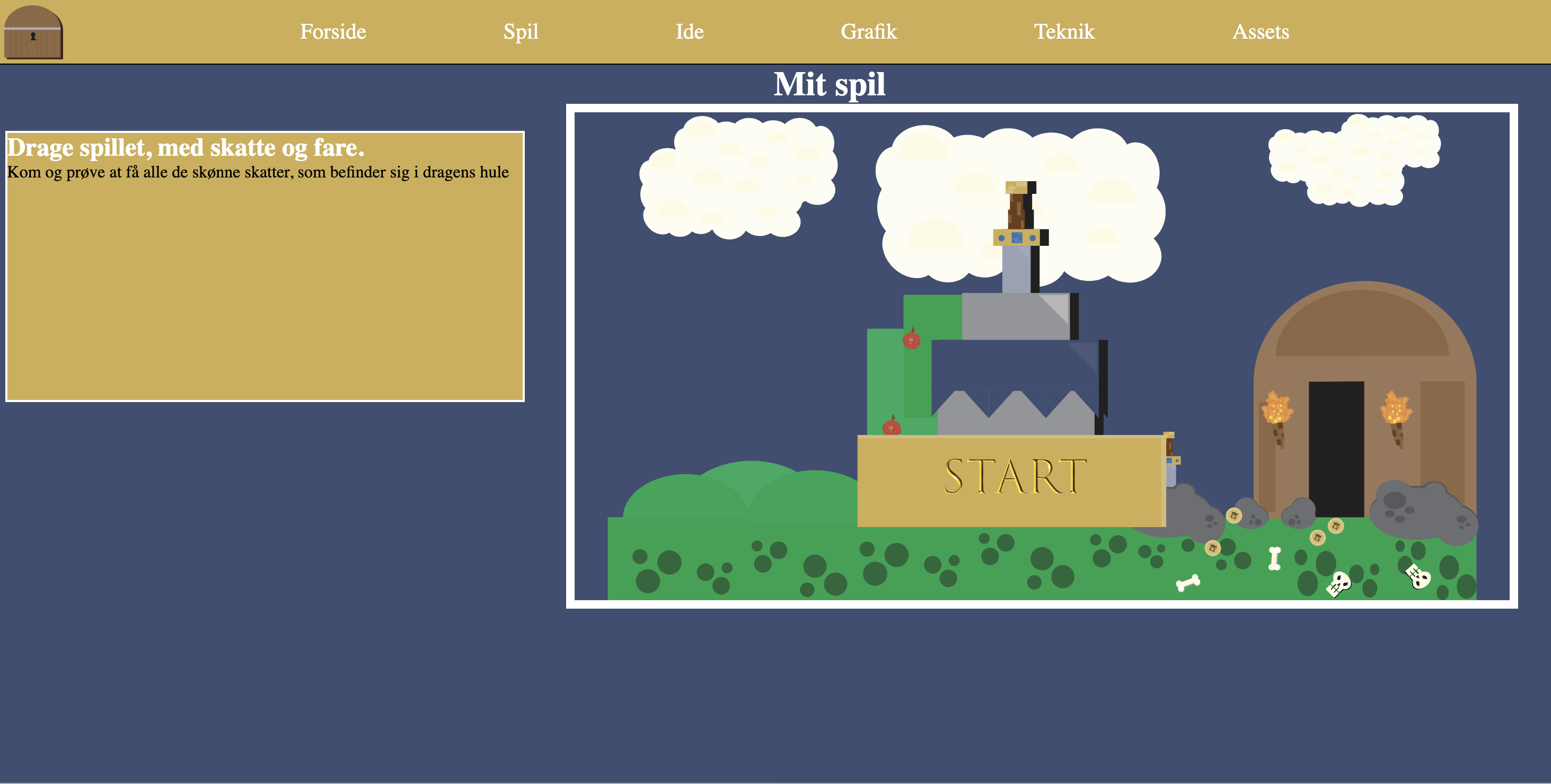 picture of a website that have a game with dragons